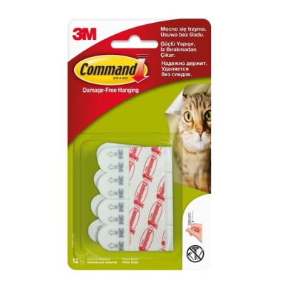 3M Command  17024 резервни залепващи ленти за плакати 12 бр. S - бели