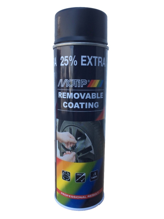 Motip Removable coating Черен мат 500 мл. | Лепила, силикони, боя спрей ...