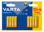 Varta Longlife AAA 12+4 бр.